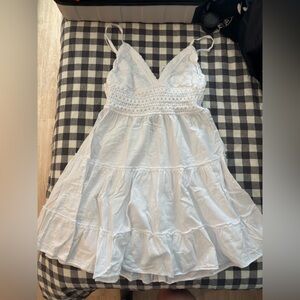 White Lace Mini Dress